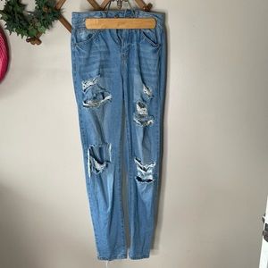 Fashion nova super distressed jeans